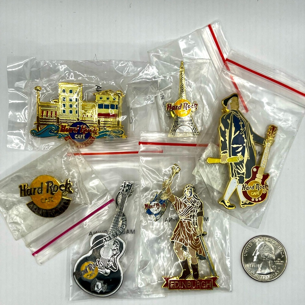 Assorted Hard Rock Cafe Pin Collection